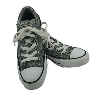 Converse All Star Gray Marble Textile Round Toe Lace Up Low Top Sneaker Shoe